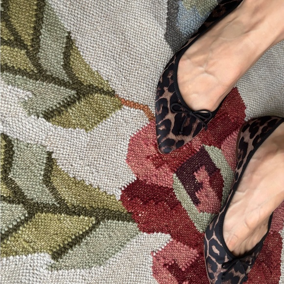 J.Crew Satin Gemma Ballet Flats in Leopard Print - Picture 2 of 6